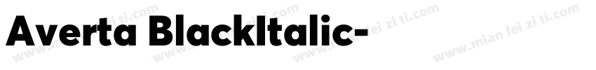 Averta BlackItalic字体转换